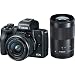 Canon EOS M50 Mirrorless Camera (Black) with 15-45mm and 55-200mm Lenses, Memory Cards, Camera Bag, Tripod Bundlethumb 1