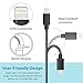 AOFU iPhone Cable,3Pcs 3FT Nylon Braided Lightning Charger to Cable Data Syncing Cord Compatible with iPhone 7/7 Plus/6S/6S Plus,SE/5S/5,iPad,iPod Nano 7(Black&Whtie)