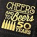 Crisky Cheers to 50 Years 50th Birthday Napkins Black and Gold 50th Brithday Decorations Birthday Party Supplies Beverages Napkins 50 PCS, 3-Ply