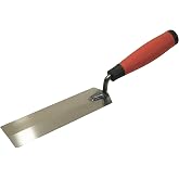 LSGZJZY Masonry Steel Margin Trowel, Carbon Steel, 8 x 2 Inches | High-Hardness Blade, Ergonomic Rubber Handle, Levels and Spreads for Tile and Concrete, Reduces Fatigue,