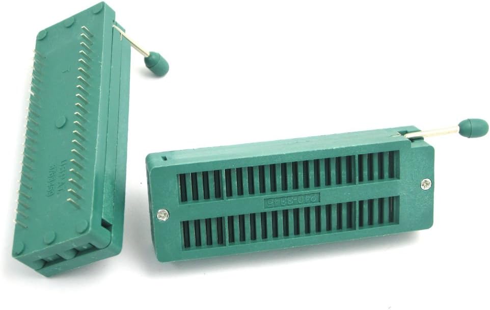 DollaTek 2PCS Universal 40-Pin ZIF DIP IC Test Board Socket, Green - Image 4