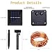 Pobon Solar String Lights Outdoor, 4 Colors Starry Lights 100 Led 33' Waterproof Copper Wire Fairy Ambiance Lighting with 2 Modes for Garden, Patio, Wedding, Christmas Party and Holiday Decoration