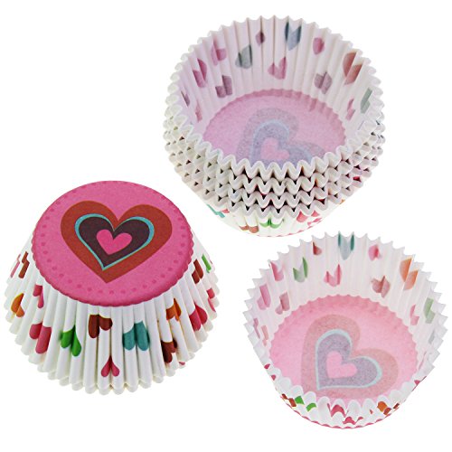 OCR Paper Baking Cups Cake Liners Cupcake Muffin Cake Wrappers 200PCS (Heart-shaped pattern) - Thumbnail 2