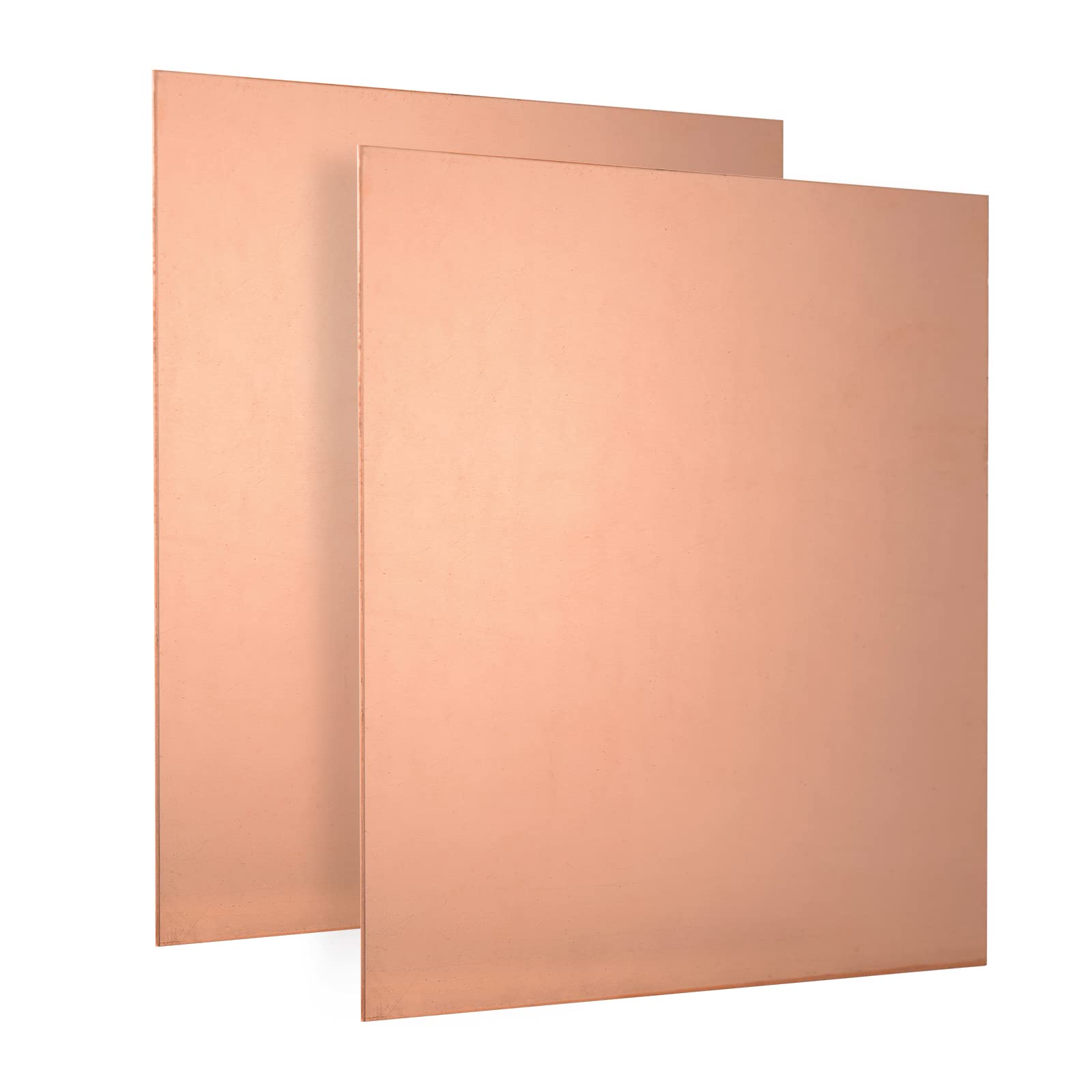 Photo 1 of CCTVMTST 2 Pieces Pure Copper Sheet Plate Panels 6x6 inches, 18 Gauge, Metal for Industry Supply, DIY Projects, Experiments for Circuit Boards