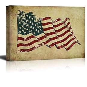 Canvas Wall Art Flag Day Theme Canvas Prints Home Artwork Decoration for Living Room Bedroom - 12x18 inches