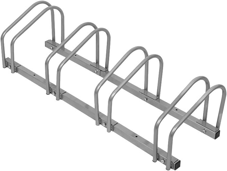 UISEBRT Fahrradständer Aufstellständer Fahrrad Ständer Metall Platzsparend,100x32x26cm (Für 4 Fahrräder)