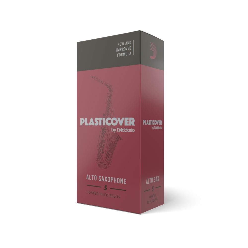 D’Addario Woodwinds - Plasticover Alto Sax Reeds - Alto Saxophone Reeds - Strength 2.5-5-pack