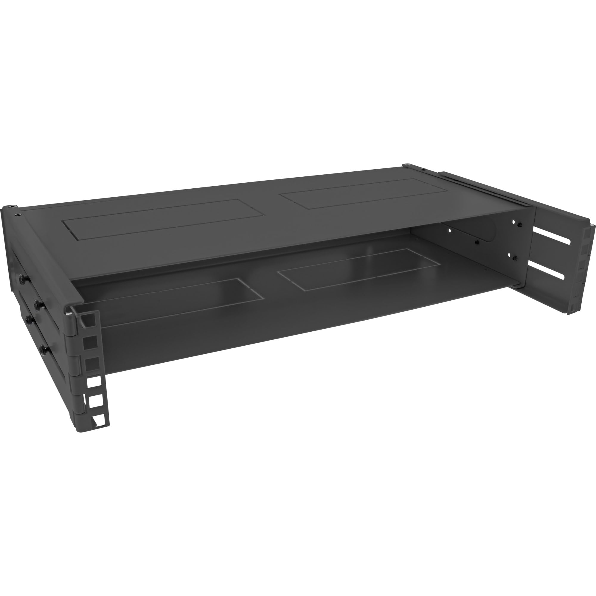 InLine 19" Wall Mounted Rack 2U 24-40cm Depth with Cover Black