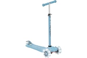 Hover-1 Solaris Kick Scooter with Multicolor Wheel Lights, 4.5” Front Wheels, Rear Foot Brake, and 110 Pound Weight Capacity