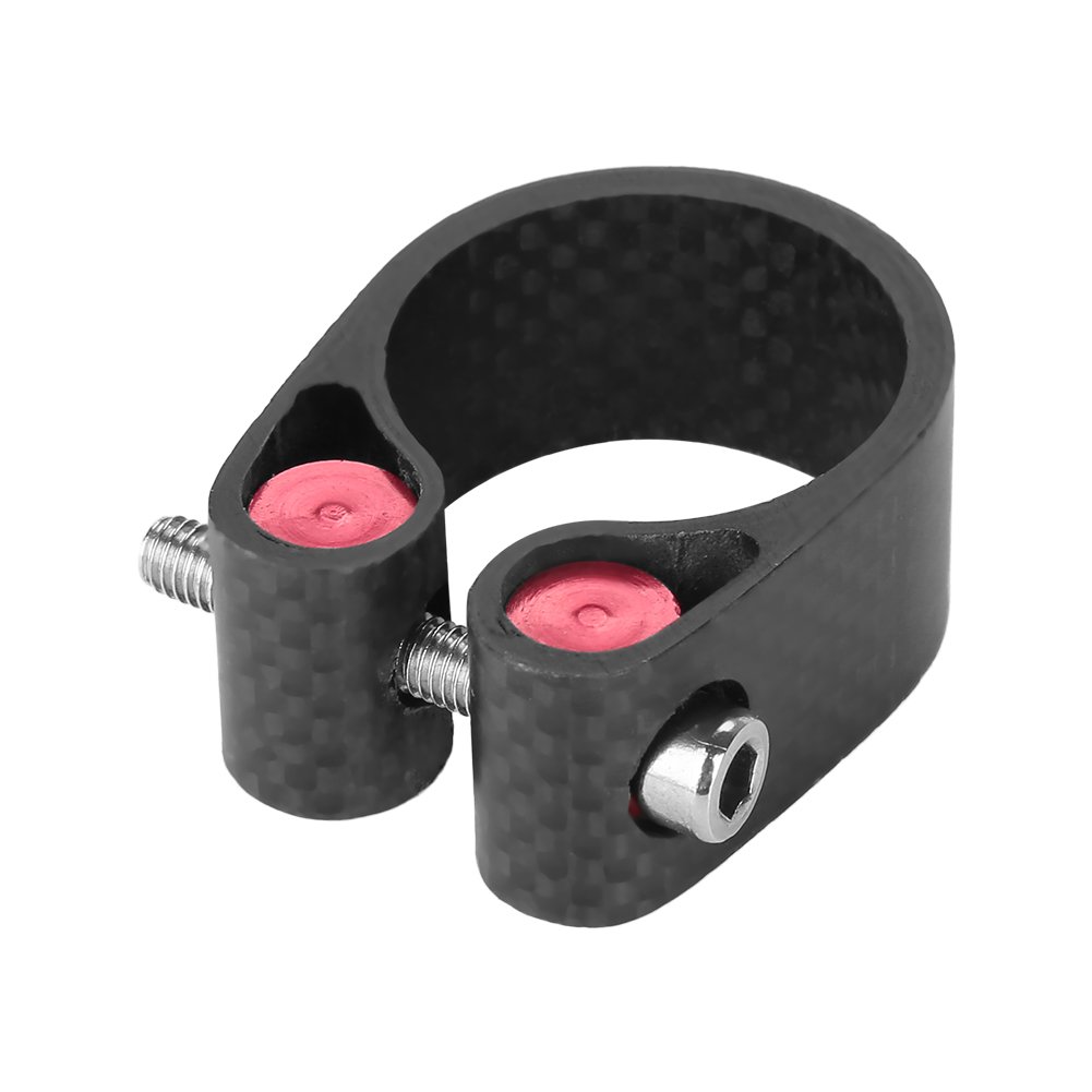 Bike Seat Post Clamp, 27.2mm 30.8/31.6mm Carbon Fiber Road Mountain Bike Bicycle Seat Post Locking Clamps (27.2mm)