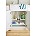 madesmart Expandable Undersink Shelf Organizer - White | CABINET COLLECTION | Expands to L-18.13