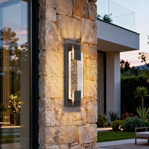 Tipace 15.7 Inches LED Porch Lights Outdoor Waterproof Modern Outside Sconce Wall Mount for Doorway Hallway Porch Patio Yard Doorway