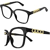 Gucci GG1192O Designer Fashion Eyeglasses Stylish Square Frame Eyewear with Luxury eSHADES Kit - Embrace Sophistication and Elegance