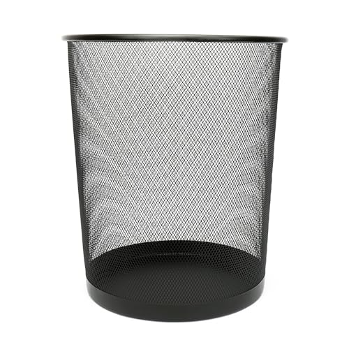 @home by Nilkamal Big Mesh Garbage Dustbin|Perforated Without Lid | Ideal Dustbin for Home, Bathroom, Kitchen, Office, Bedroom | Set Includes 1 Dustbin | 16 LTR | 29 x 23 cm | Black 1