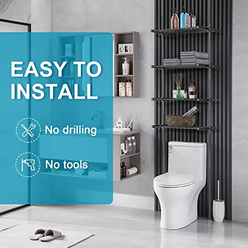 DYN Ptah Over The Toilet Storage 4Tier Adjustable Over Toilet
