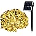 WishWorld 50LED Solar String Lights, 23ft 8Modes Warm White Waterproof Blossom Flower Lights Decorative Lighting for Garden, Outdoor, Patio, Lawn and Holiady Decorations