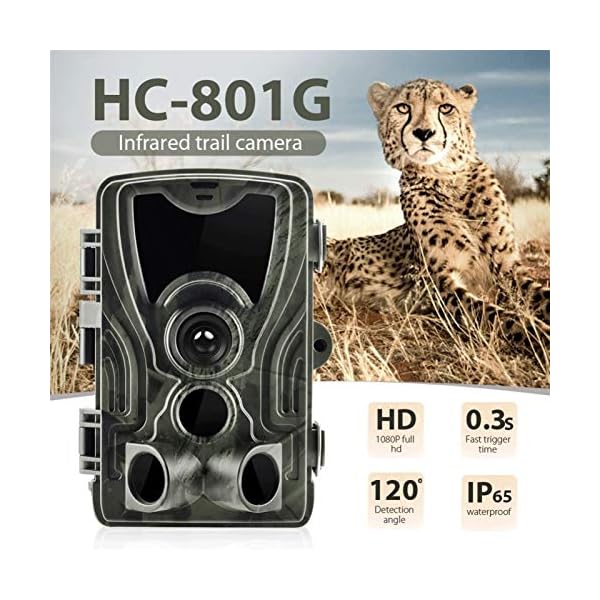 KUANGQIANWEI Wildkamera Falle 3G MMS SMTP E-Mail Trail Kameras Cellular Mobile Jagdkameras 16MP 1080P HC801G Wireless… – Bild 4