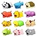 Diruite 12-Pack for Cable Bite, Cute Animal Cable Protects Saver Compatible for iPhone Cable Bite Cord Data Line Protector Cell Phone Accessories - Permanent Warranty Replacement