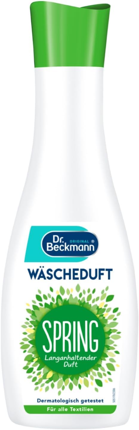 Dr. Beckmann Wäscheduft Spring | Für frischen und langanhaltenden Duft | Ohne Weichspüler | Für alle Textilien geeignet | 250 ml