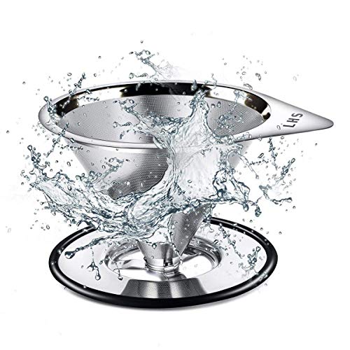 Pour Over Coffee Dripper Stainless Steel LHS Slow Drip Coffee Filter