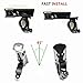 Benran Bicycle Light Set Super Bright 5 LED Headlight, waterproof Taillight, Quick-Release (Black)