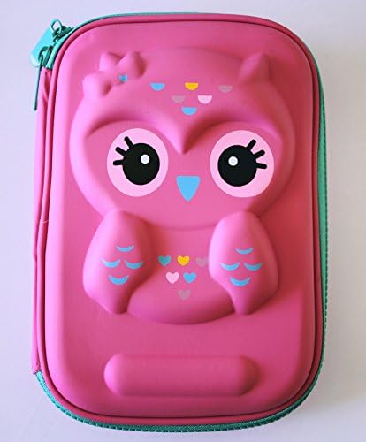 Pencil Case~Hardtop EVA 3D Owl Supplies Pencils Holder with Compartment for Kids School or Kindergarten~resistant Pencil Pouch Bag