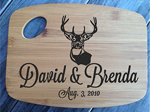 Deer Country Cutting Board Bamboo Personalized