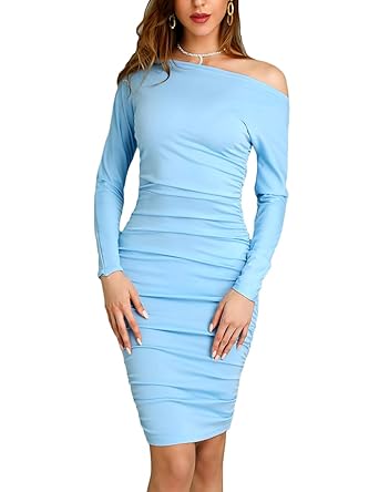 ruched bodycon dress amazon