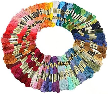 8M 100 Mixed Cross Stitch Floss Soft Cotton Embroidery Sewing Threads Rainbow Color