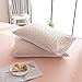 BuLuTu Girls Bedding Duvet Cover Set Full Pink/White Cotton,Premium Soft Black Triangle Print 3 Pieces Children Bedding Collection Sets Queen Size Zipper Closure,Breathable,Lightweight,No Comforter