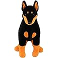 ELAINREN Sitting Doberman Pinscher Plush Lifelike Dog, Cute Doberman Puppy Stuffed Animals Toy,Stuffed Doberman Dog Plushies Gifts for Xmas/15.7''x14.5''x6.2''