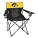 Logo Brands NCAA Iowa Hawkeyes Elite Chair, Unisex Adult Chair with Two Cup Holder, One Size, Team Color