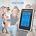 DIGOO TH1981 Indoor&Outdoor Thermometer, Weather Station Blue Backlit Hygrometer, Outdoor Forecast Sensor with Alarm Clock