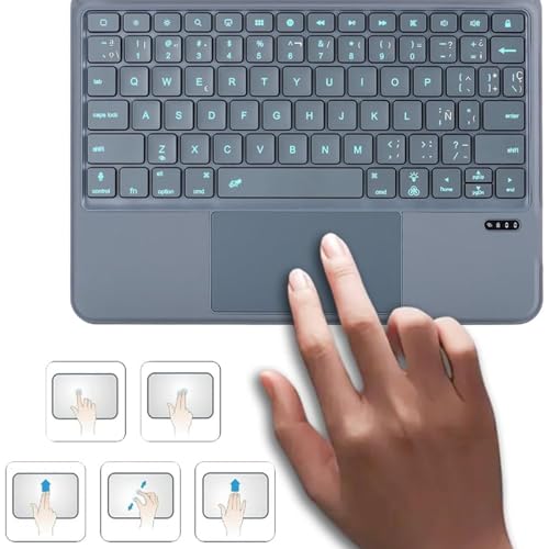 HXEIR 【Español Ñ】 Funda Teclado Rotación 360° para iPad 10.9'' 10ª, iPad 11''(A16 11ª 2025), iPad Air 11"(M3,2025/ M2,2024), iPad Pro 11"(1ª/2ª/3ª/4ª), iPad Air 10.9"(4ª/5ª)