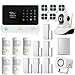 Golden Security Touch screen keypad LCD display WIFI & GSM 2-in-1 + 360 degree IP Camera with Auto Dial,Motion Detectors and more diy Home Alarm System G90B00