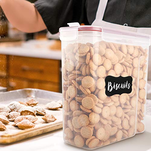 Cereal Containers,MCIRCO Upgraded Airtight Lids Cereal dispenser Food Storage Container Set of 4