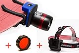 Bubba's Home BH-CNS-10 The Original! Xtra Bright Cree LED Headlamp, Hat Light! Cap 'N Strap Can Be Worn on Hat or Included Strap with Free Headband, Red Lens for Night/Emergency Use