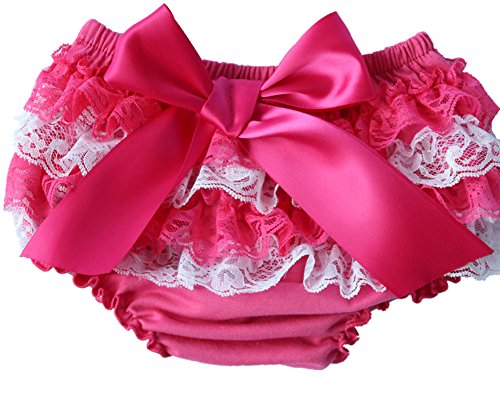image for QandSweat Baby Girl Bloomer Diaper Cover Toddlers Cute Lace Design Blo