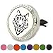 JAOYU Car Aromatherapy Essential Oil Diffuser Car Stainless Steel Animal Locket with Vent Clip 8Felt Pads Birthday Mother Gifts