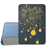 MoKo Case for iPad Mini 3 / 2 / 1, Ultra Slim Lightweight Smart-shell Stand Cover with Translucent Frosted Back Protector for Apple iPad Mini 1/ Mini 2/ Mini 3, City Night View (with Auto Wake/ Sleep)