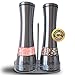 Ecoline Home Salt and Pepper Grinders/Mills Set- 2 Stainless Steel Manual Mills with Adjustable Ceramic Grinding Mechanism and Convenient Stand- Best Quality Shakers