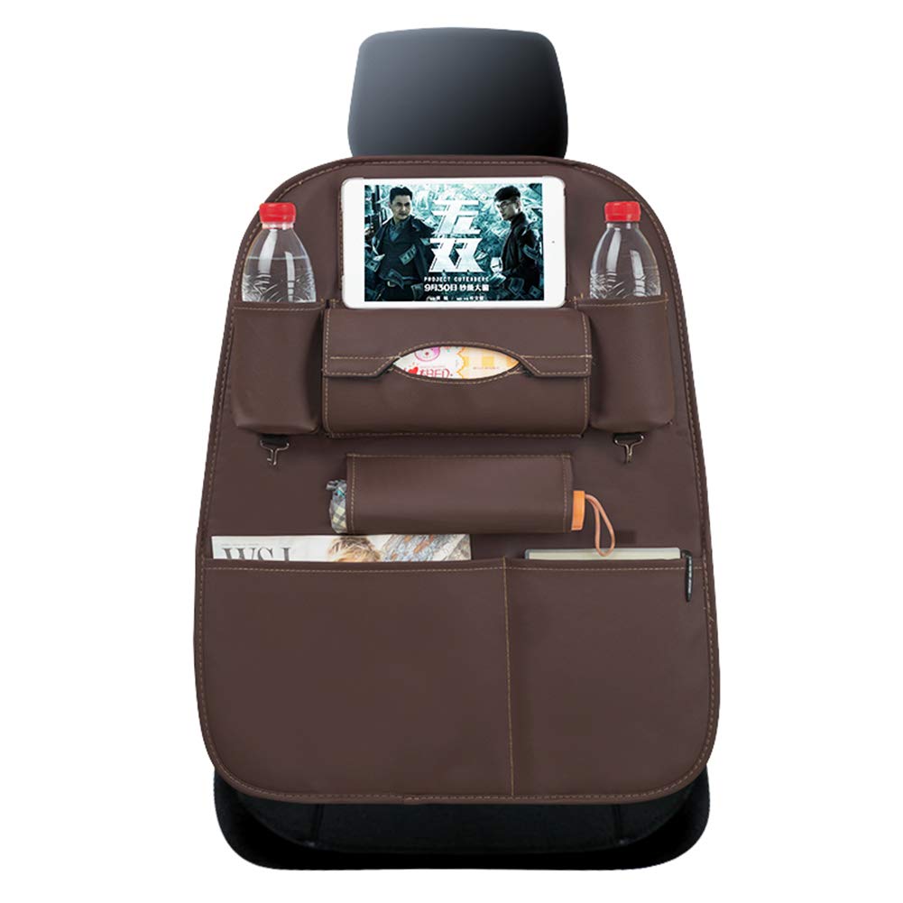 Amorar Organizador del Asiento Trasero del Coche Protector de Cuero de