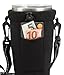 Tumbler Carrier Holder Pouch+Tight Hand Strap For All 30oz. Stainless Steel Travel Insulated Coffee Mugs, Neoprene Black Sleeve Accessories, Light Hand Free Bag, Protective, Washable, Adjustable Strap
