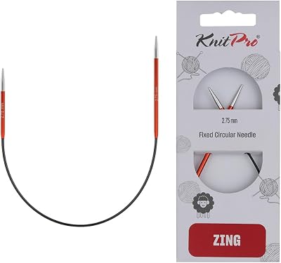 KnitPro Zing Fixed Circular Needles Asymmetrical 10" 2.75mm Knit Pro