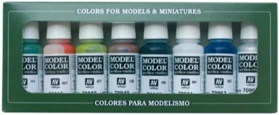 AV Vallejo Model Color Set - Building Set (x8), Various, 17 ml (Pack of 1)