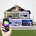 LUNSY Smart LED Strip Lights 32.8 ft/10m, Music Sync, Bluetooth APP Controlled, Remote Control, RGB, 300LED SMD5050, IP65 Waterproof Outdoor, 12V, Alexa Controlled