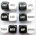 Drhob 2pcs English taste postures position dice (Color: White)  