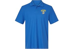 CAMPUS LAB Official NCAA Men's 100% Cotton Knit Polo Short Sleeve Shirt Primary Mark Collection