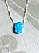 Blue Opal Hamsa Necklace and 925 Silver Chain