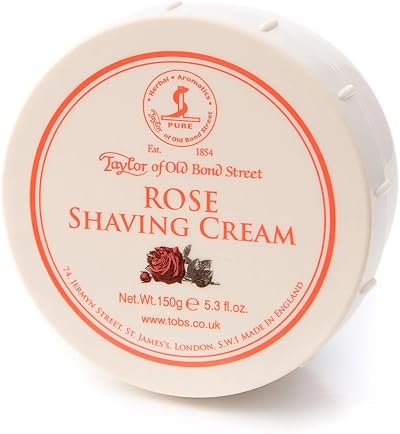 Taylor of Old Bond Street Rose Shaving Cream Bowl 150g UK Made